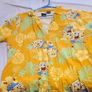 Nickelodeon SpongeBob Yellow Tropical Shirt